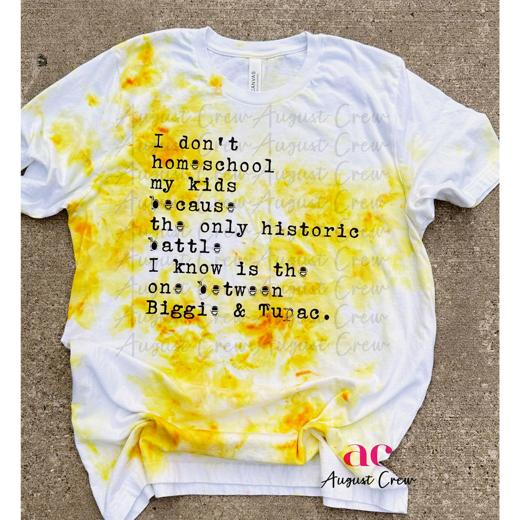 Home School  |yellow  |hand dyed| Tshirt OR Sweater