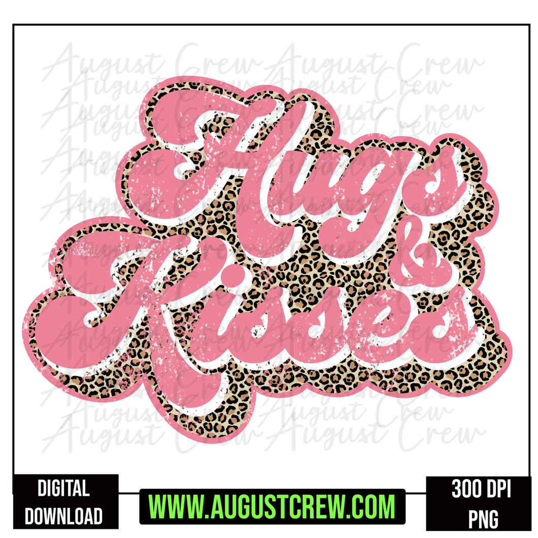 Hugs and Kisses| Retro Valentines | Digital Download