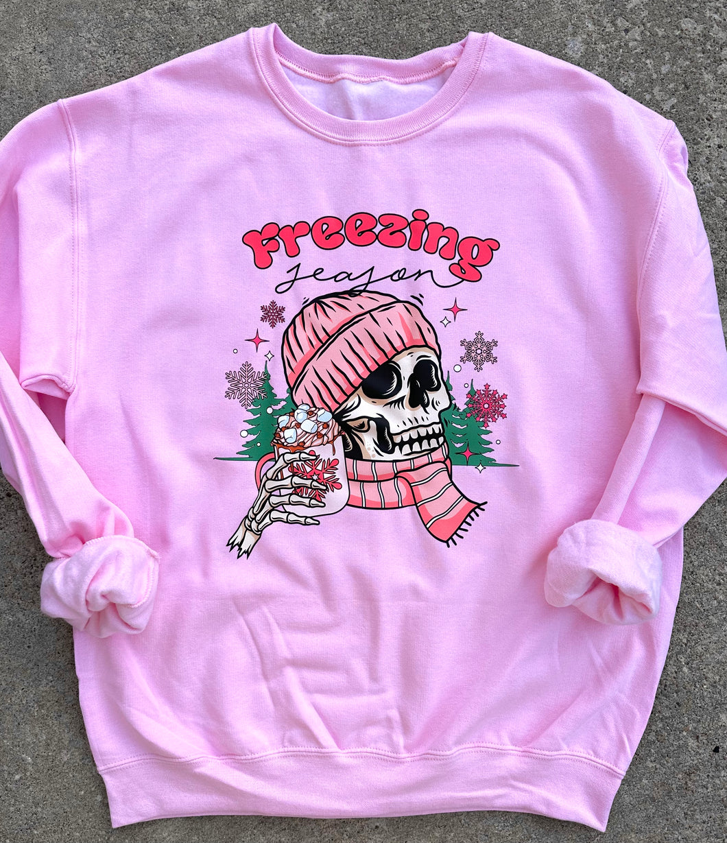 Freezing Season | Pink | Crew Sweater