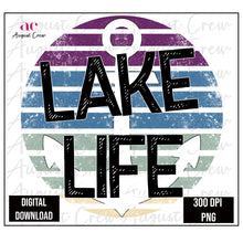 Load image into Gallery viewer, Lake Life| Purple and Blue | Retro|  Digital Download

