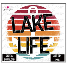 Load image into Gallery viewer, Lake Life| Orange| Retro|  Digital Download
