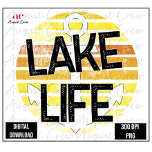 Load image into Gallery viewer, Lake Life| Orange &amp; Yellow| Retro|  Digital Download
