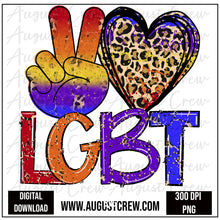 Load image into Gallery viewer, LGBT Peace Love |  Digital Design

