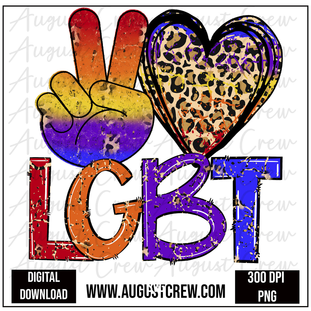 LGBT Peace Love |  Digital Design
