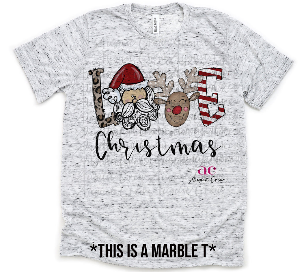 Love Christmas|  T shirt (non bleached)