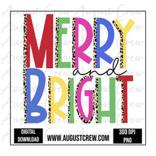 Load image into Gallery viewer, Merry and Bright 2| Leopard| Chritmas| Digital Download
