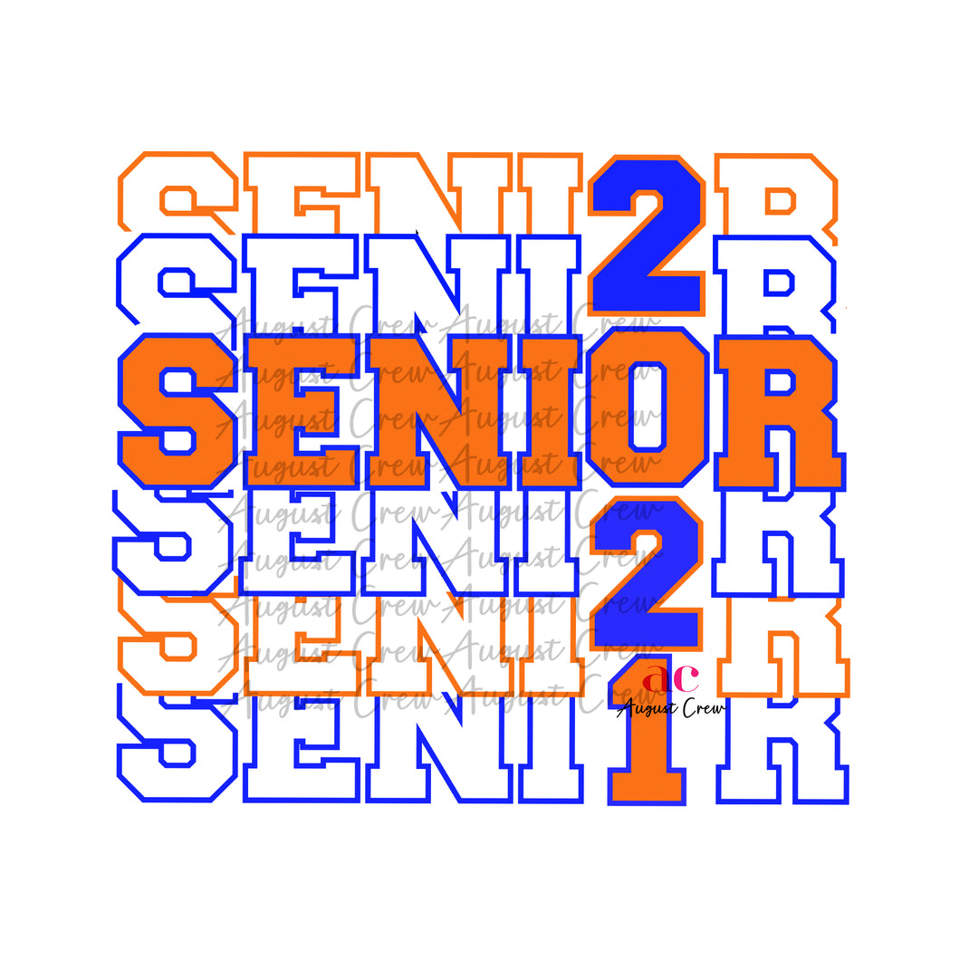 Senior| 2021| Orange & Blue| DIGITAL DOWNLOAD