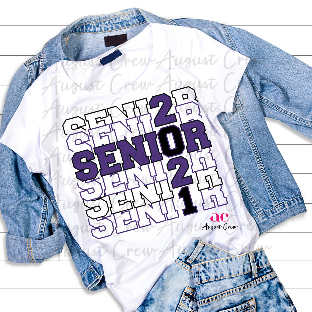 Senior| 2021| Purple & Black| Shirt