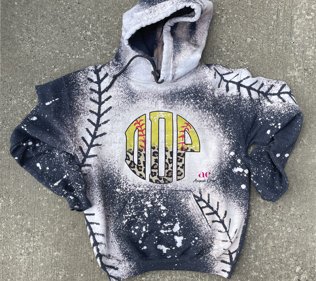 Softball Monogram|Grey| Sweatshirt