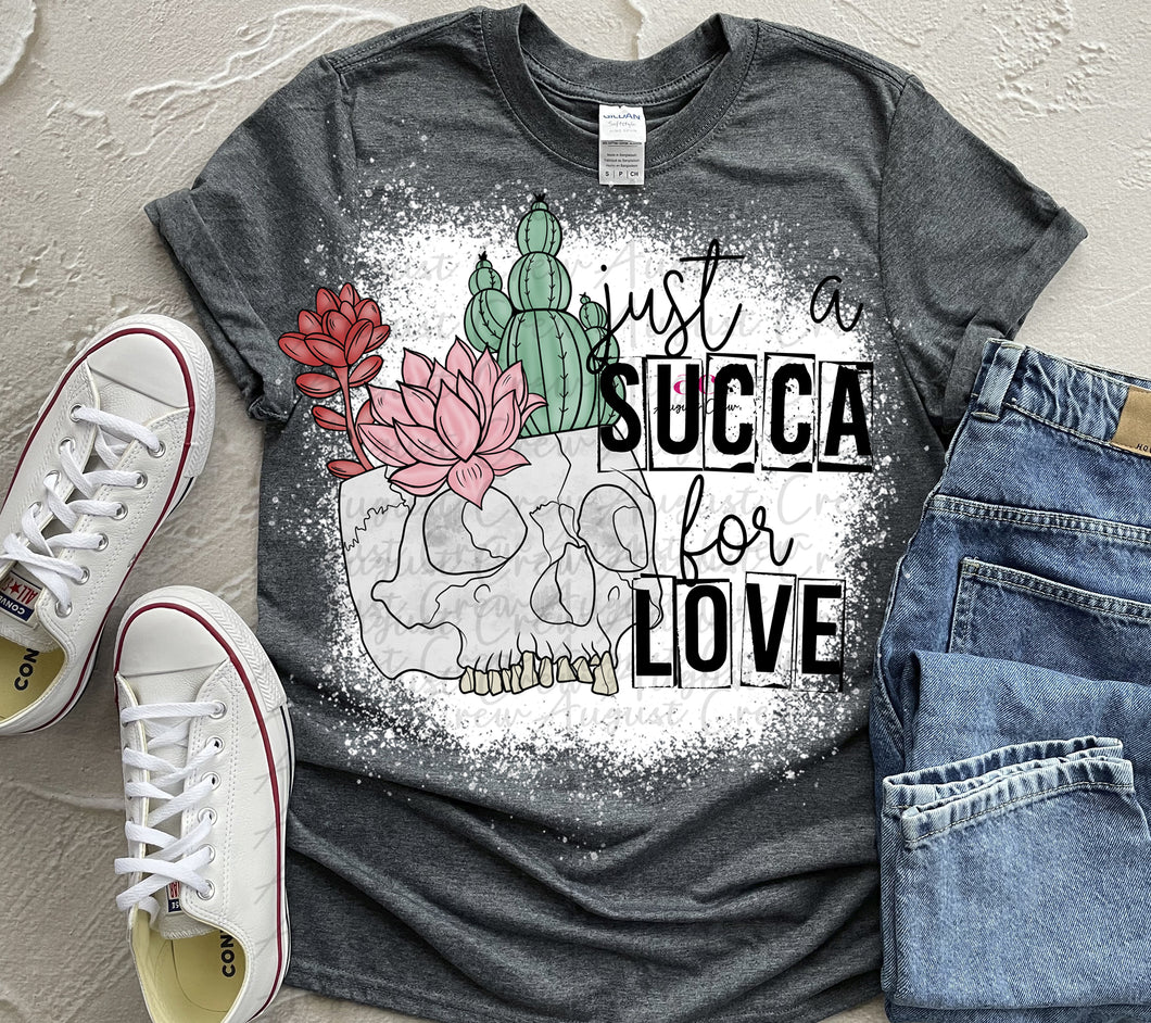Succa for Love Bleached Stitch |  Valentines | T shirt